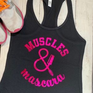 Muscles and Mascara tank top